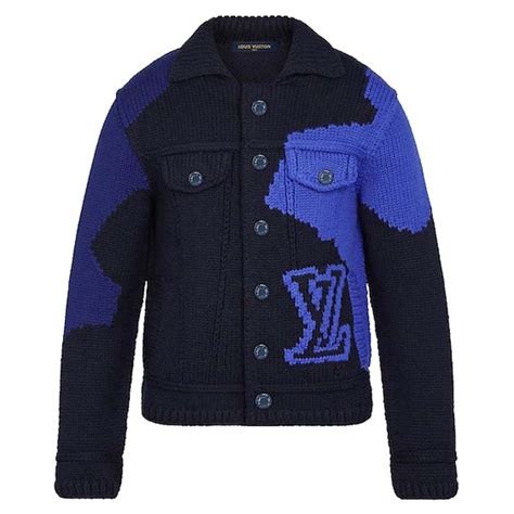 louis vuitton velour jacket blue|louis vuitton checkered jacket.